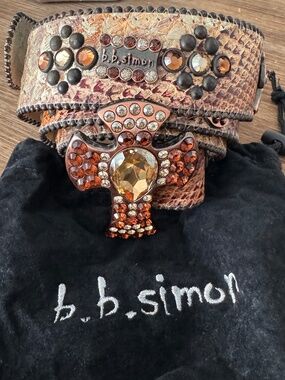 B.B. Simon Swarovski Crystal Belt